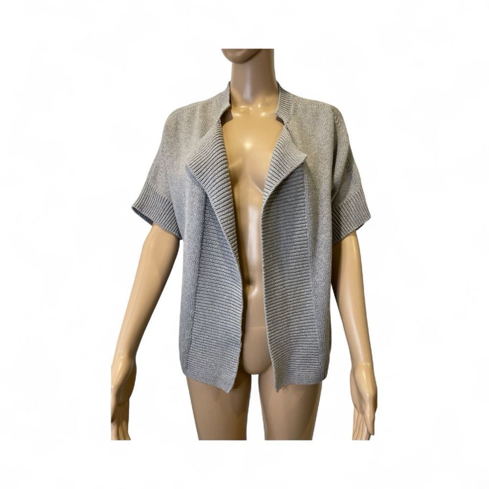 Talbots Gray Women's Open Front Sweater  Cardigan Size S